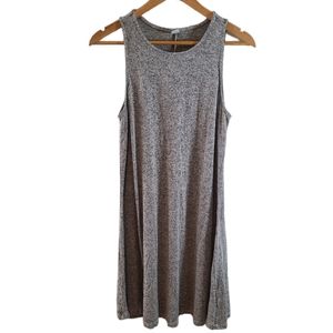 Old Navy Knit Swing Heathear Grey Sleeveless Mini Dress